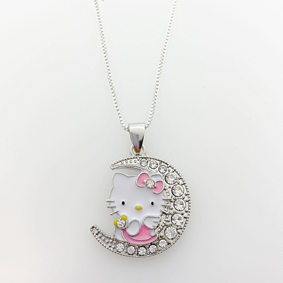 Sanrio Sweet Hello Kittys Moon Necklace - Picture 3 of 10